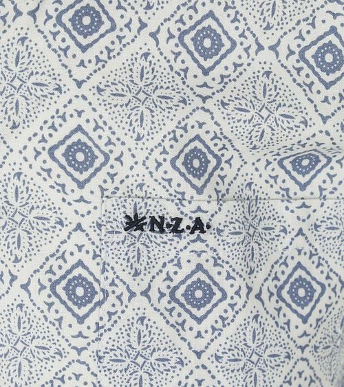 NZA Overhemd Karson Linnen Blend Blauw Product / Detail
