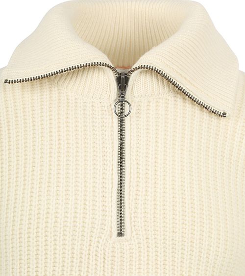 Armor-Lux Camionneur Half Zip Sweater Wool Ecru Product / Detail