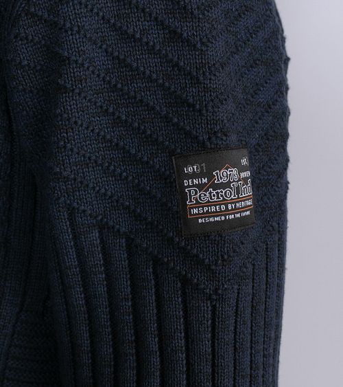 Petrol Cardigan Kankakee Navy Model / Detail