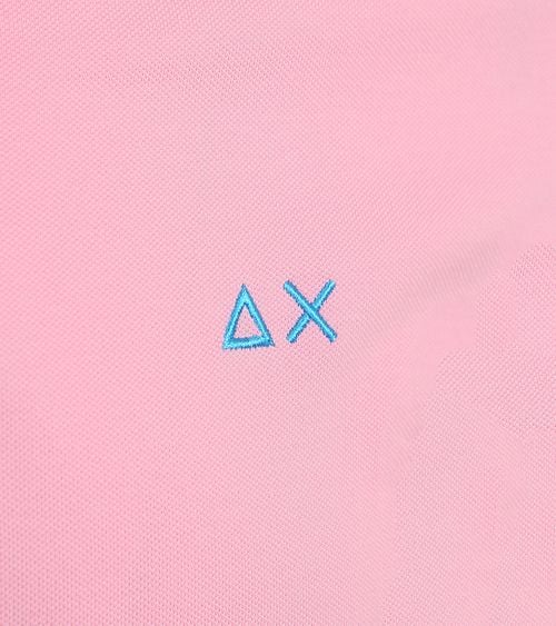Sun68 Polo Shirt Small Stripe Collar Light Pink Product / Detail