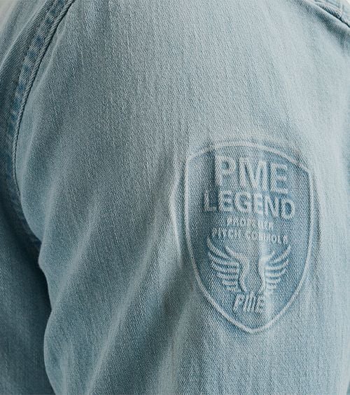 PME Legend Denim Overhemd Lichtblauw Model / Detail