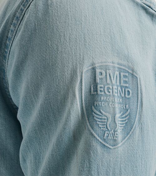 PME Legend Denim Shirt Light Blue Model / Detail