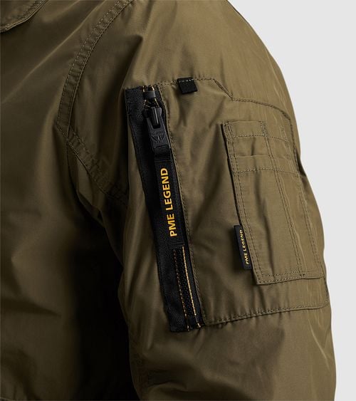 PME Legend Jacket Glazer Green Model / Detail