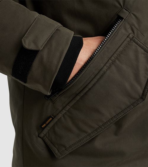 PME Legend Jacket Tupular Olive Green Model / Detail