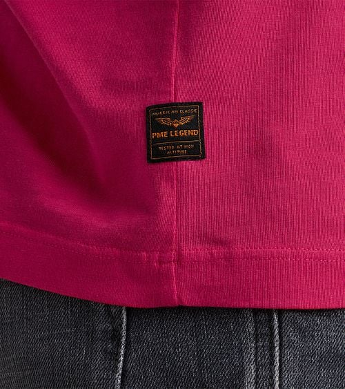 PME Legend Jersey T Shirt Logo Pink Model / Detail