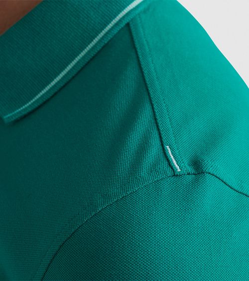 PME Legend Piqué Polo Shirt Logo Green Model / Detail
