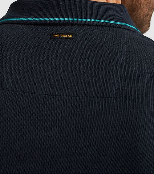 PME Legend Piqué Poloshirt Logo Navy Model / Detail