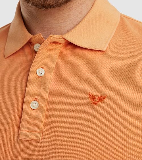 PME Legend Polo Piqué Orange Model / Detail