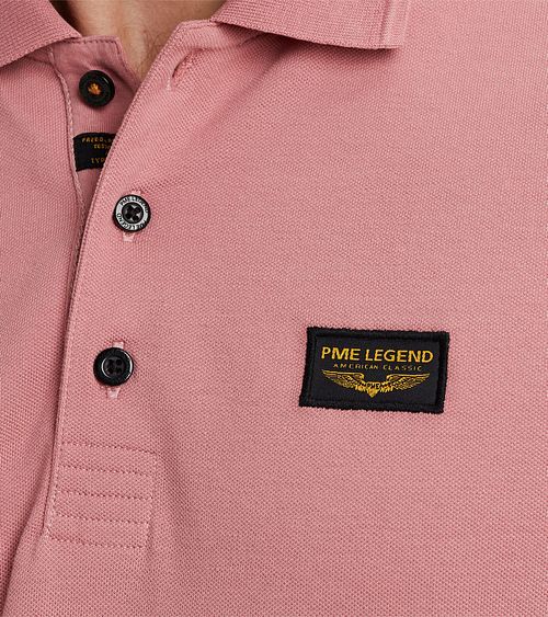 PME Legend Polo Shirt Trackway Old Pink Model / Detail