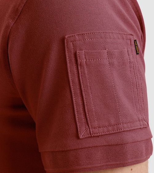 PME Legend Polo Shirt Trackway Dry Rose Model / Detail