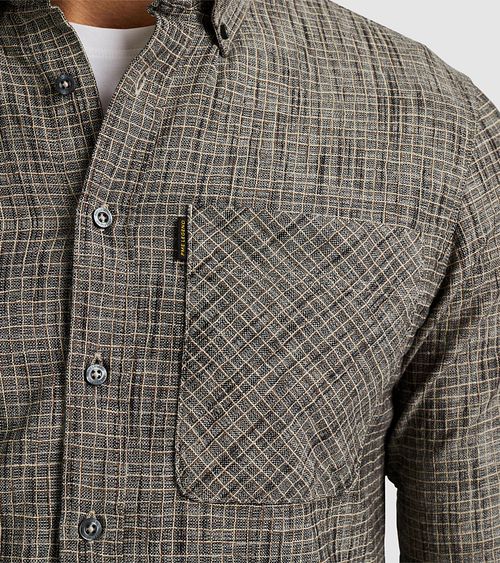 PME Legend Shirt Print Slub Grey Model / Detail