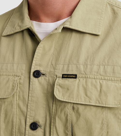 PME Legend Short Sleeve Shirt Bedford Green Model / Detail