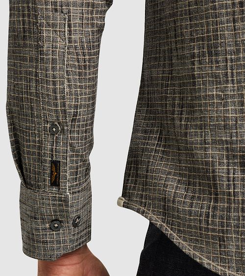 PME Legend Shirt Print Slub Grey Model / Detail