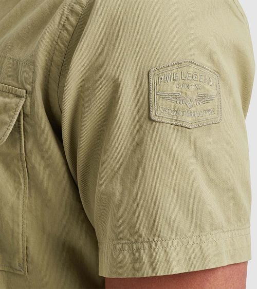 PME Legend Short Sleeve Shirt Bedford Green Model / Detail