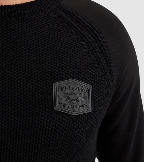 PME Legend Sweater Knit Sweat Black Model / Detail