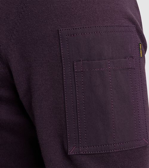 PME Legend Sweater American Classic Cargo Purple Model / Detail