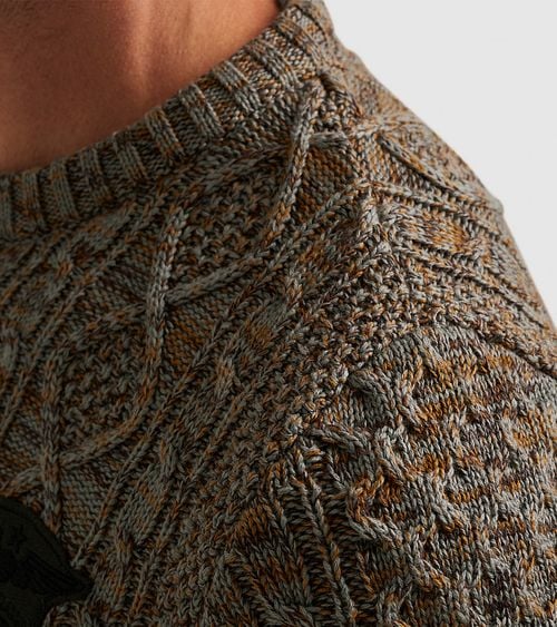 PME Legend Sweater Melange Brown Product / Detail