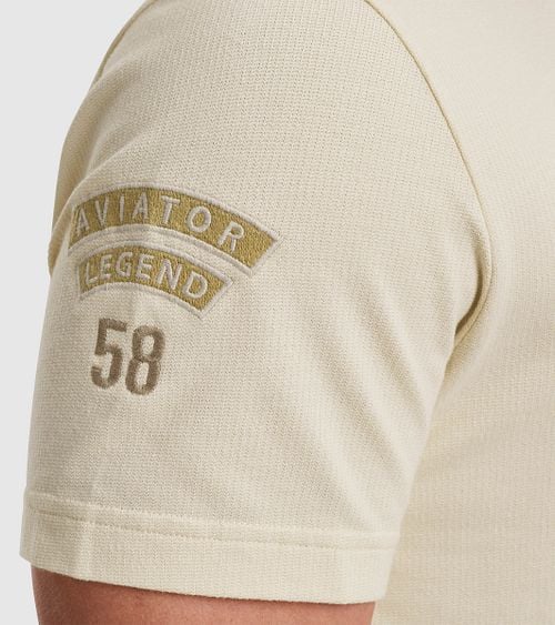 PME Legend T-Shirt Waffle Ecru Model / Detail
