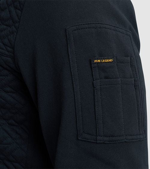 PME Legend Vest Jacquard Interlock Navy Model / Detail