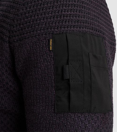 PME Legend Vest Knitted Structure Paars Model / Detail