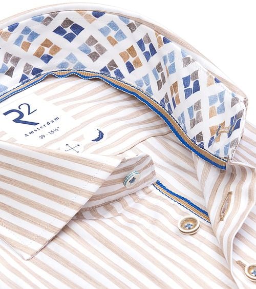 R2 Shirt Stripes Beige Product / Detail