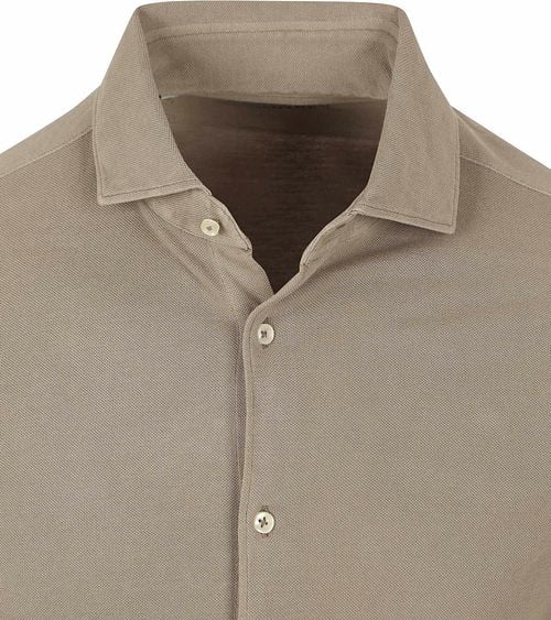 Suitable Piqué Shirt Taupe Product / Detail