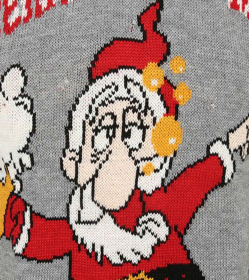 Suitable's Xmas Jumper With Lights and Drunken Santa Product / Detail
