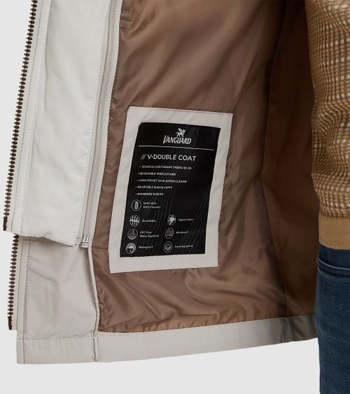 Vanguard Jacket V-Double Greige Model / Detail