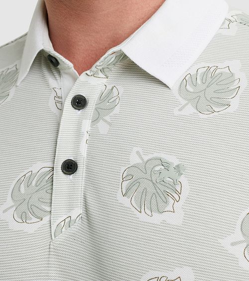 Vanguard Piqué Poloshirt Druck Hellgrün Model / Detail