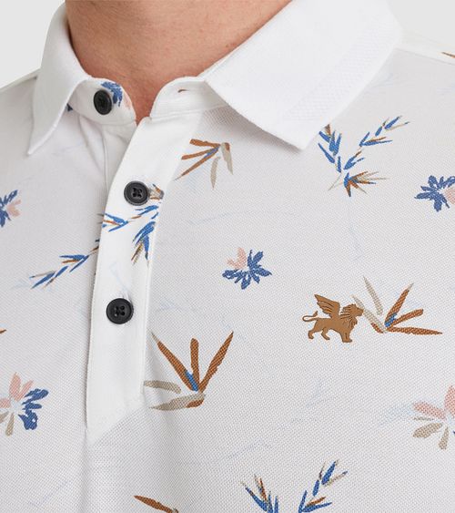 Vanguard Poloshirt Druck Weiß Model / Detail