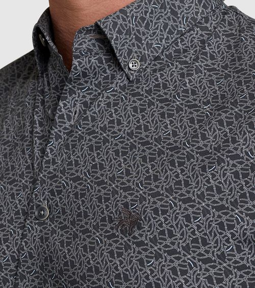 Vanguard Shirt Print Anthracite Model / Detail