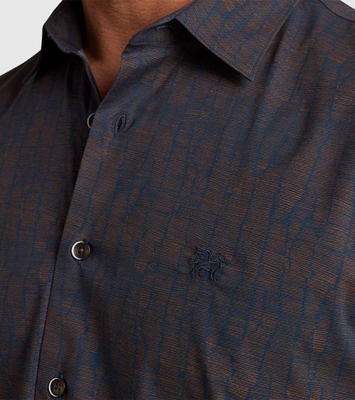 Vanguard Shirt Print Navy Model / Detail