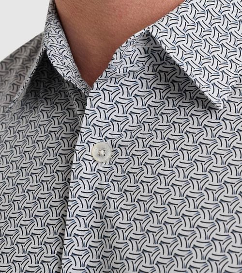 Vanguard Short Sleeve Shirt Print Blue Model / Detail