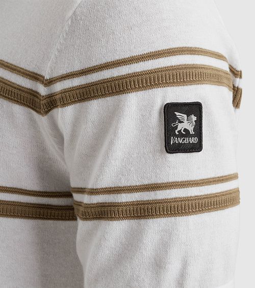Vanguard Knitted T-Shirt Stripes Model / Detail