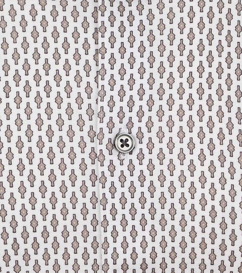 Desoto Shirt Non Iron Full Print White Product / Detail