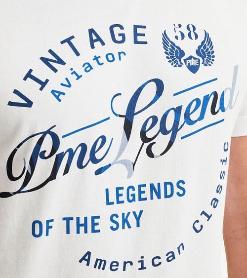 PME Legend T-Shirt Logo Artwork White Model / Detail