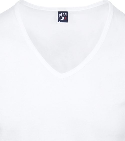 Alan Red Dean V-Hals T-Shirt Wit (2Pack) Product / Detail