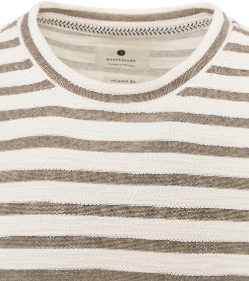 Anerkjendt Kikki T-shirt Green Striped Model / Detail