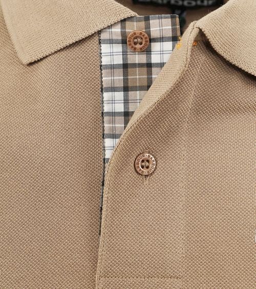 Barbour Tartan Pique Poloshirt Beige Product / Detail