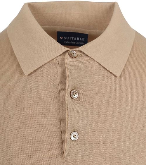 Suitable Knitted Polo Shirt Beige Product / Detail
