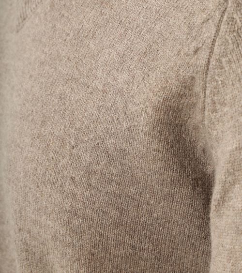 Steppin' Out Pull Col-V Laine Laine D'Agneau Sand Product / Detail