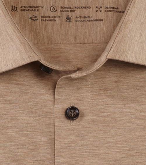 OLYMP Short Sleeve Shirt Level 5 24/Seven Beige Product / Detail