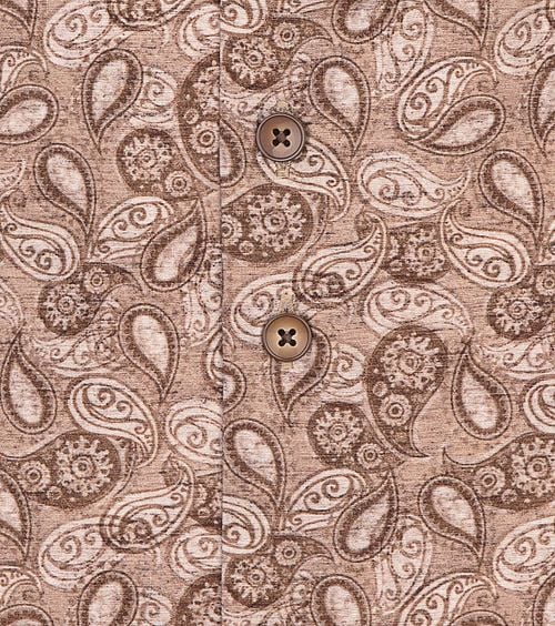 R2 Shirt Stretch Paisley Beige Product / Detail