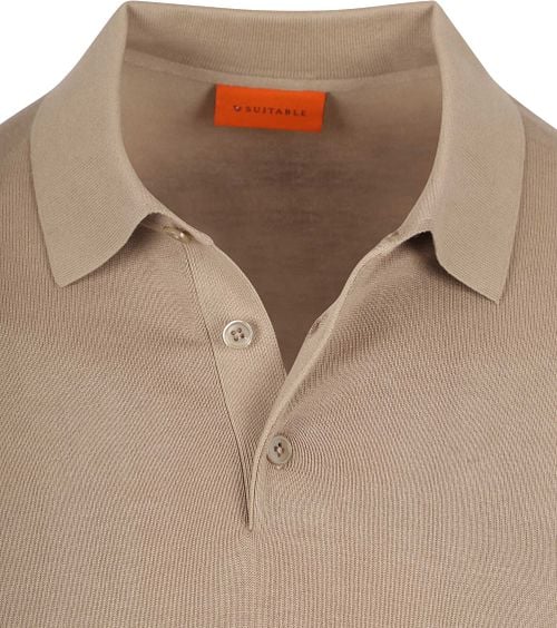 Suitable Compact Cotton Polo Shirt Beige Product / Detail