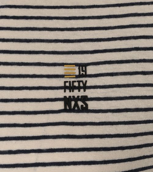 No Excess T Shirt Stripes Yarn Dye Beige Product / Detail