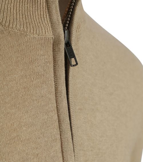 Steppin' Out Half-Zip Trui Cotton Cashmere Sand Product / Detail