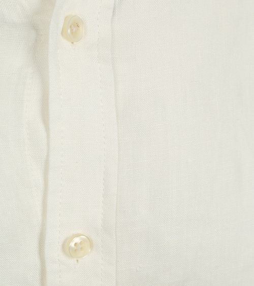Scotch and Soda Linen Mao Shirt Blanc Product / Detail