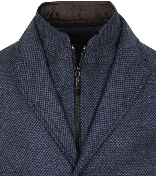 Suitable K150 Coat Wol Blend Ruit Donkerblauw Product / Detail