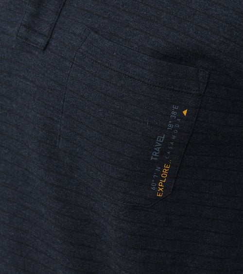 Casa Moda Longsleeve Polo Streep Navy Product / Detail