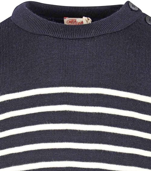 Armor-Lux Molène Trui Wol Strepen Navy Product / Detail